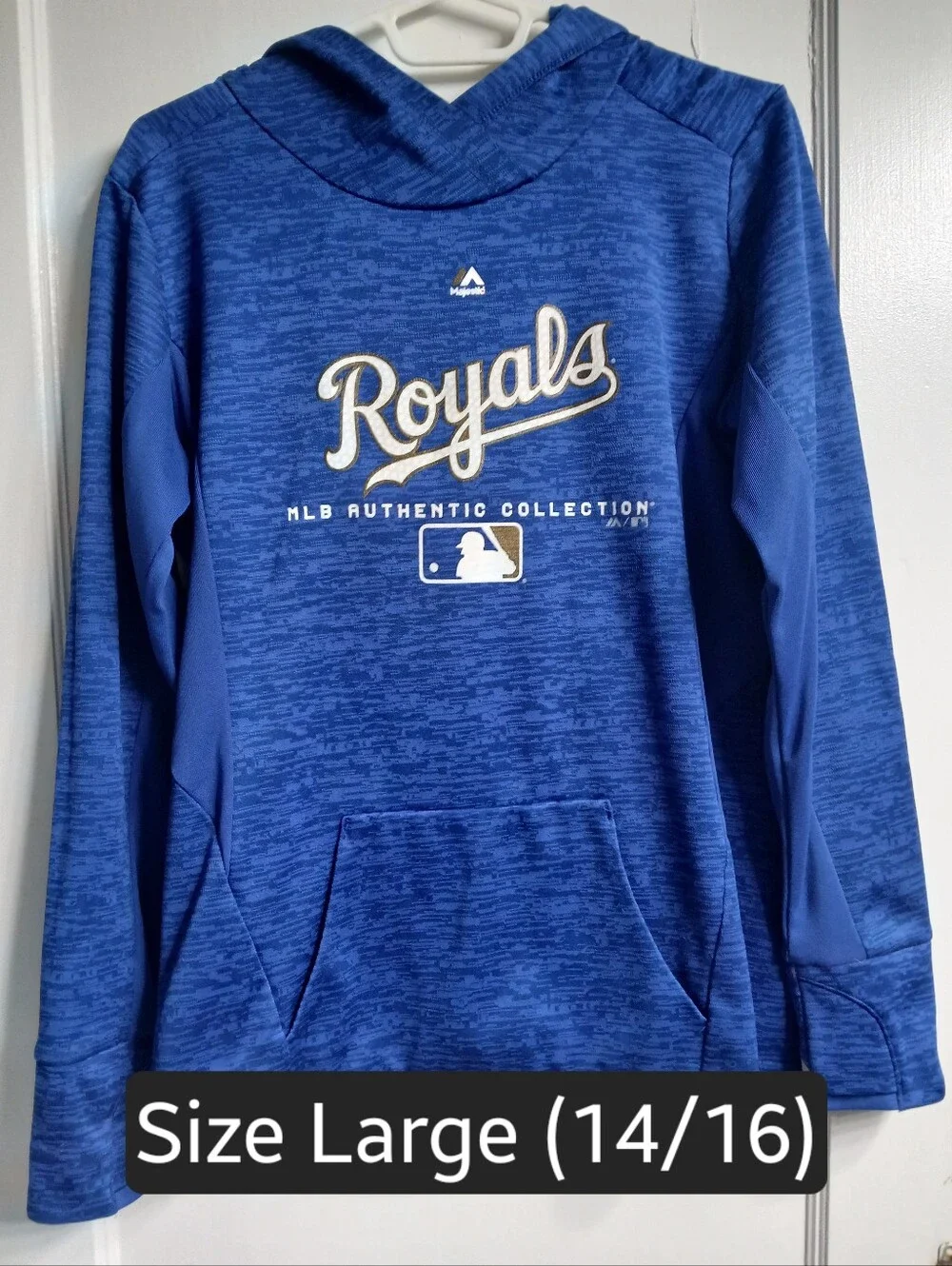 Royals Blue Hooded Sweatshirt with White & Gold Logo